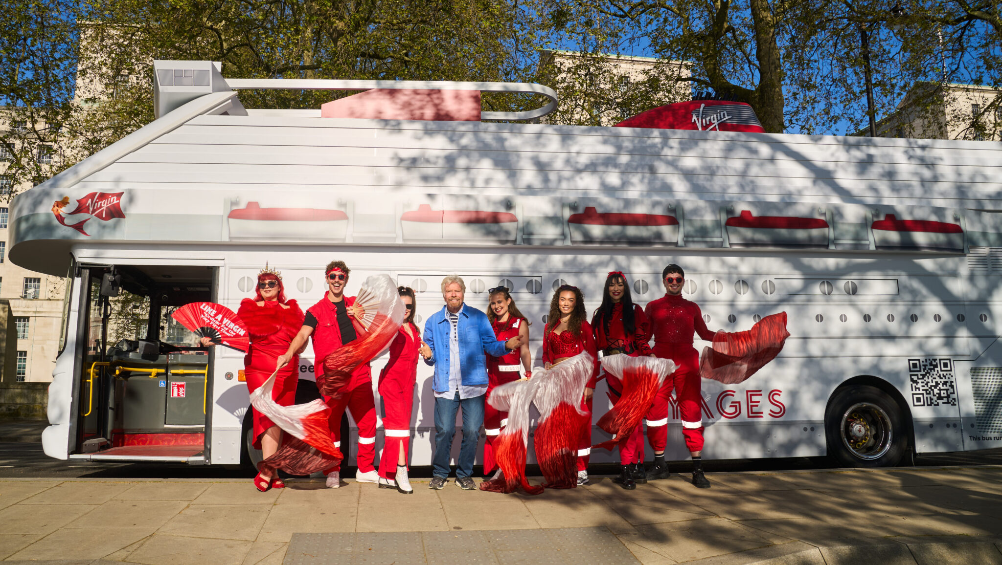 Ahoy, London! Sir Richard Branson “sails” around city, surprising public with free Virgin Voyages cruises to mark Med season 