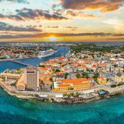 Aerial View Of Curacao, Dutch Caribbean